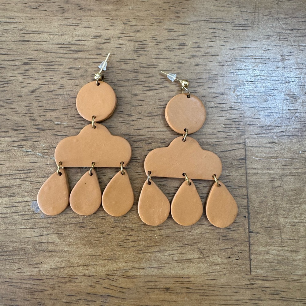 Handmade Clay Dangle Earrings